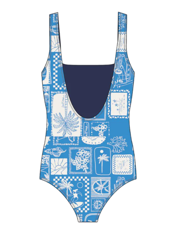 Saltrock Island Tiles Reversible One Piece Swimsuit