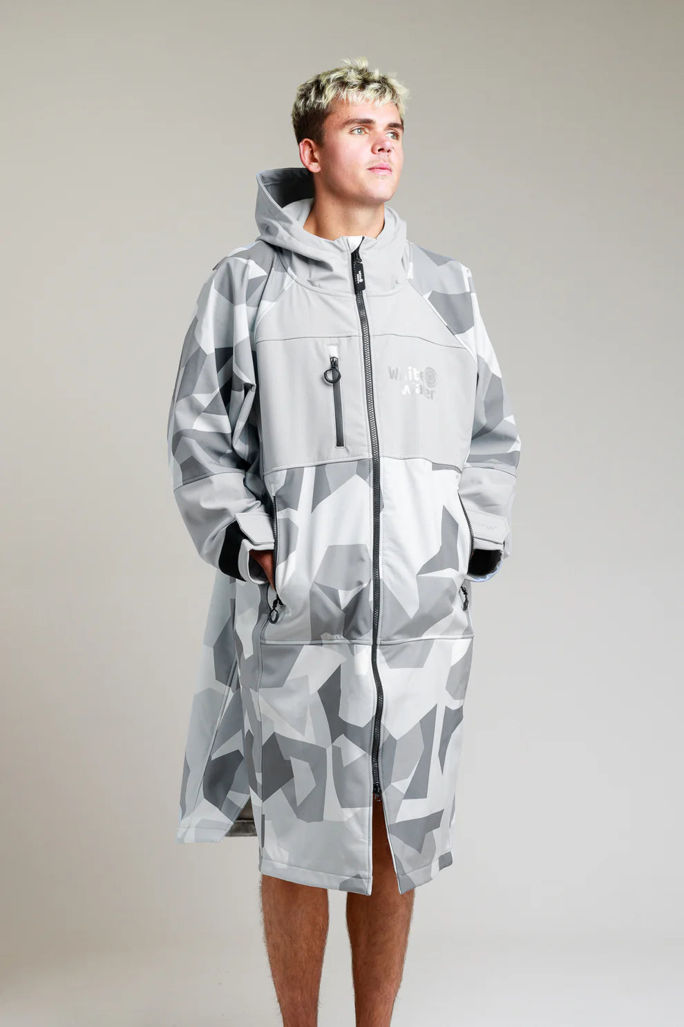 White Water Soft Shell Changing Robe - Artic Camo