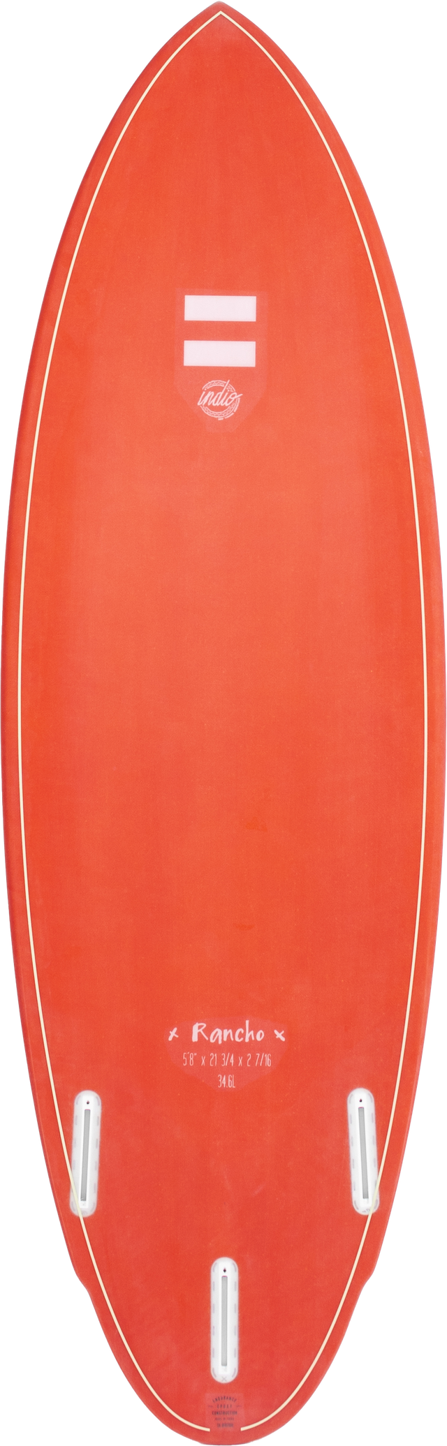 Indio Endurance Rancho Surfboard Futures - Red Fall