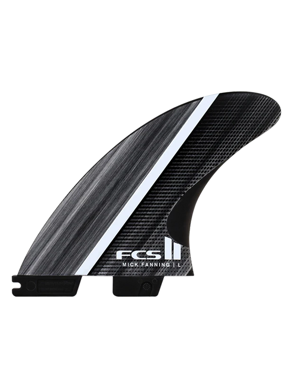 FCS 2 Mick Fanning Glass Fibre Fusion Tri Fins - Smoke/White