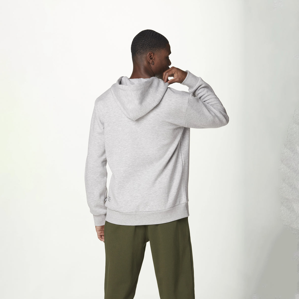 Picture Basement Flock Zip Hoodie Grey Melange troggs