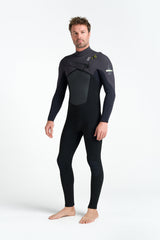 C-Skins NuWave Rewired 5/4 Chest-Zip Wetsuit - Black/Lime