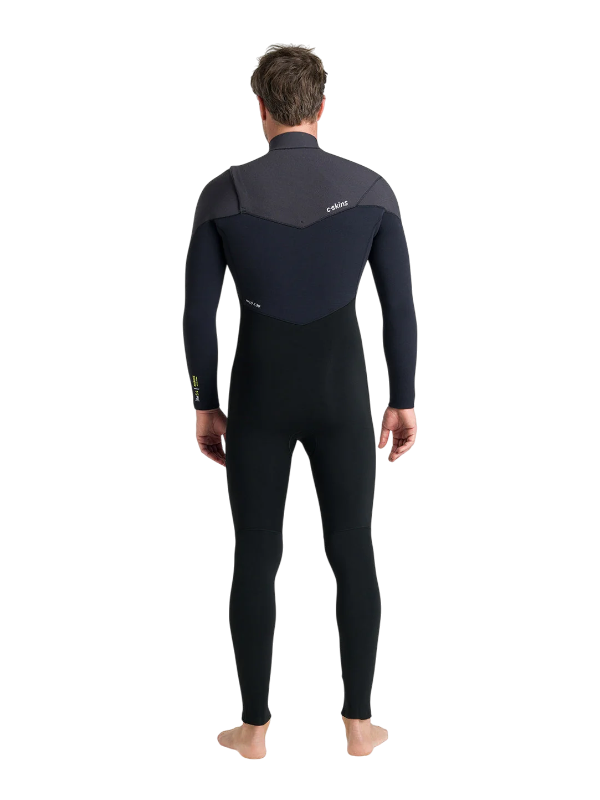 C-Skins NuWave Rewired 5/4 Chest-Zip Wetsuit - Black/Lime