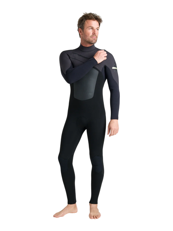C-Skins NuWave Rewired 5/4 Chest-Zip Wetsuit - Black/Lime