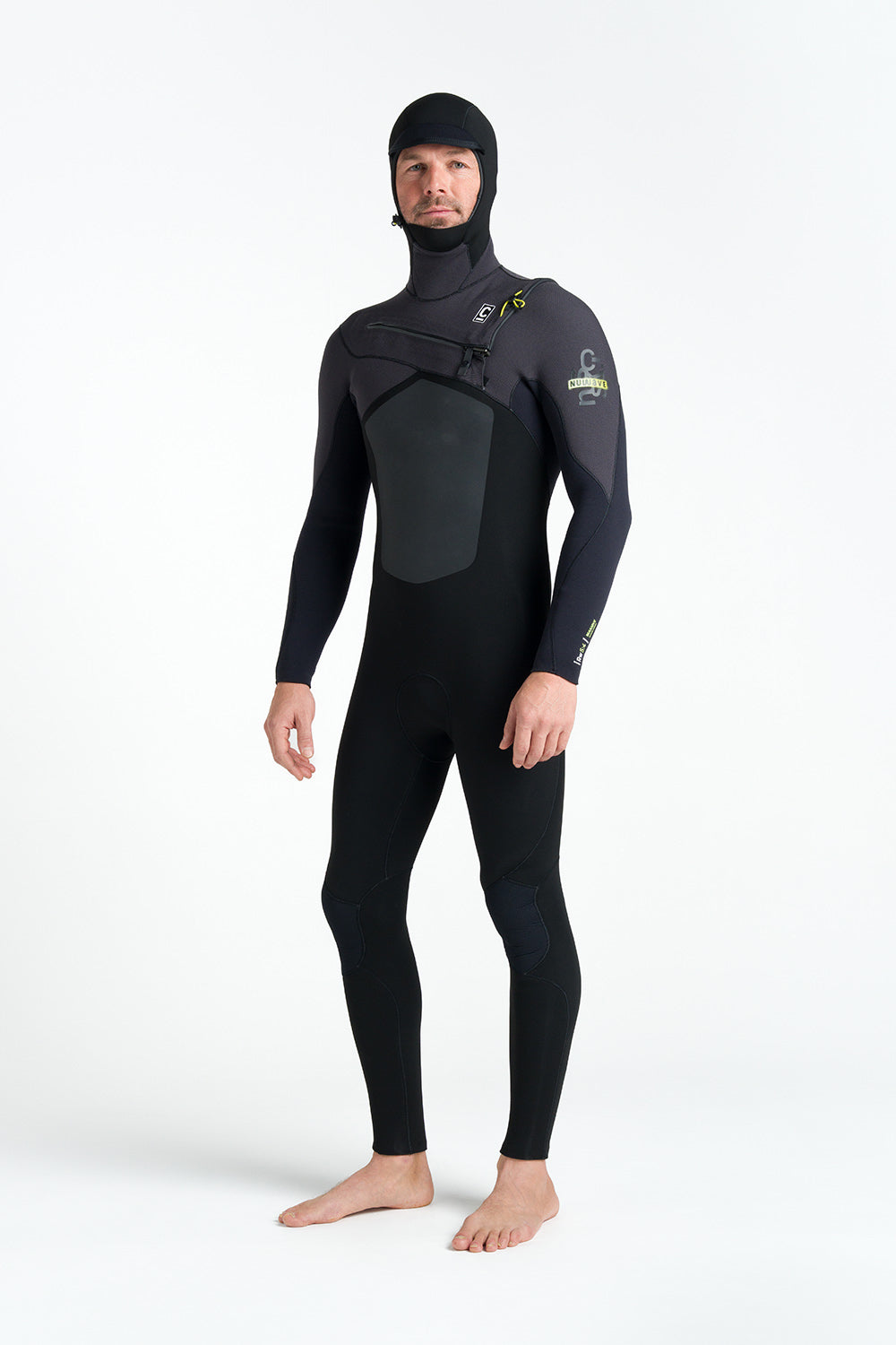 C-Skins NuWave Rewired 5/4 Hooded Wetsuit - Black/Lime