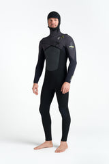 C-Skins NuWave Rewired 5/4 Hooded Wetsuit - Black/Lime