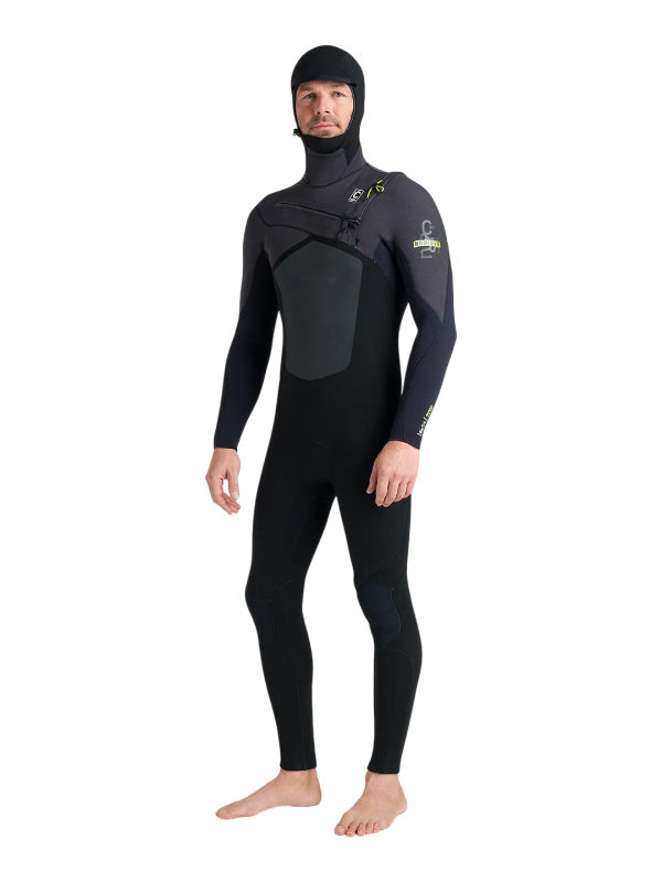 C-Skins NuWave Rewired 5/4 Hooded Wetsuit - Black/Lime