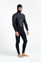 C-Skins NuWave Rewired 5/4 Hooded Wetsuit - Black/Lime