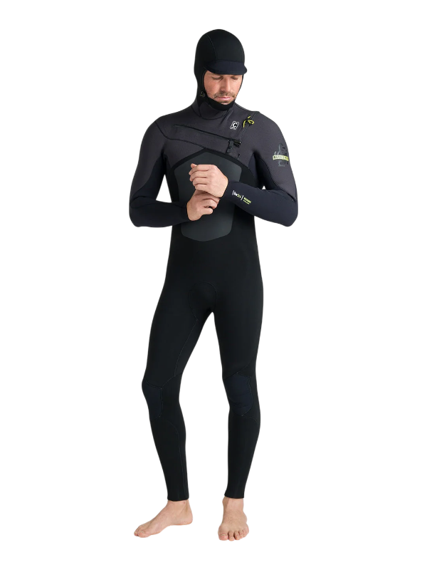C-Skins NuWave Rewired 5/4 Hooded Wetsuit - Black/Lime