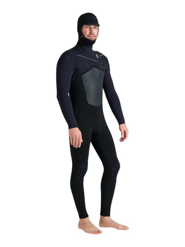 C-Skins NuWave Rewired 6/5 Hooded Wetsuit - Black/Lime