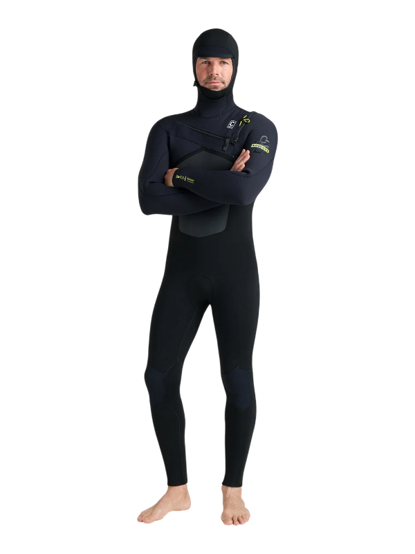 C-Skins NuWave Rewired 6/5 Hooded Wetsuit - Black/Lime