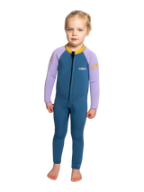 C-Skins Toddler NuWave C-Kid Front Zip Wetsuit - Steel Blue/Lilac