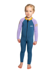 C-Skins Toddler NuWave C-Kid Front Zip Wetsuit - Steel Blue/Lilac