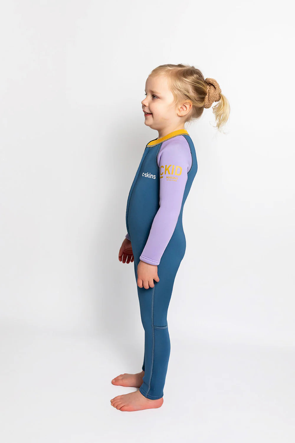 C-Skins Toddler NuWave C-Kid Front Zip Wetsuit - Steel Blue/Lilac