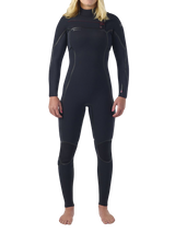 O'Neill Womens Hyperfreak Fire 5/4+ Chest Zip Winter Wetsuit - Black