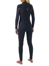 O'Neill Womens Hyperfreak Fire 5/4+ Chest Zip Winter Wetsuit - Black