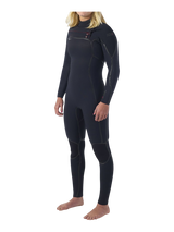 O'Neill Womens Hyperfreak Fire 5/4+ Chest Zip Winter Wetsuit - Black