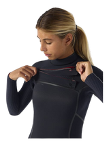 O'Neill Womens Hyperfreak Fire 5/4+ Chest Zip Winter Wetsuit - Black