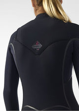 O'Neill Womens Hyperfreak Fire 5/4+ Chest Zip Winter Wetsuit - Black