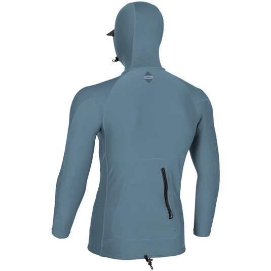 O'Neill Hyperfreak Skins L/S Hooded Rash Vest - Blue Fusion