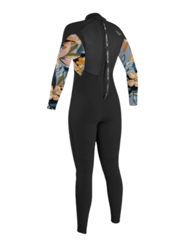 O'Neill Girls Epic 4/3 Wetsuit - Black/Demi Floral