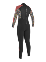 O'Neill Girls Epic 5/4 Wetsuit - Black/Twiggy/Tea Rose