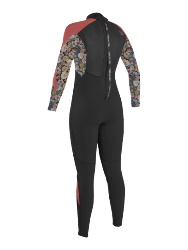 O'Neill Girls Epic 5/4 Wetsuit - Black/Twiggy/Tea Rose