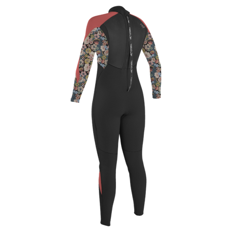 O'Neill Girls Epic 5/4 Wetsuit - Black/Twiggy/Tea Rose-Kids Wetsuits-troggs.com