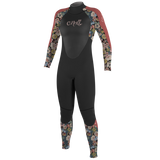 O'Neill Girls Epic 5/4 Wetsuit - Black/Twiggy/Tea Rose-Kids Wetsuits-troggs.com