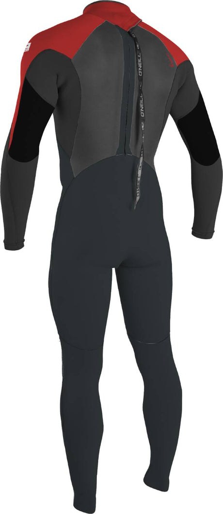 O'Neill Junior Epic 5/4 Wetsuit - Gun Metal/Black/Red-Kids Wetsuits-troggs.com