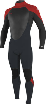 O'Neill Junior Epic 5/4 Wetsuit - Gun Metal/Black/Red-Kids Wetsuits-troggs.com