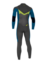 O'Neill Junior Ninja 5/4 Chest Zip Wetsuit - Black/UltraBlue