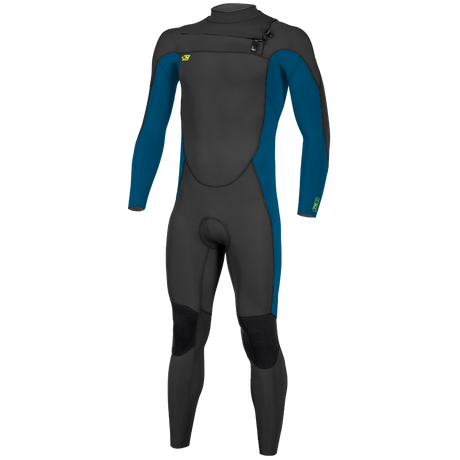 O'Neill Junior Ninja 5/4 Chest Zip Wetsuit - Black/UltraBlue-Kids Wetsuits-troggs.com