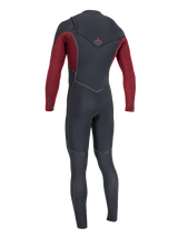 O'Neill Mens Hyperfreak Fire 5/4+ Chest Zip Wetsuit - Black/ DKRed