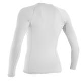 O'Neill Womens Basic Skins L/S Rash Vest - White-Rash Vests & Thermal Vests-troggs.com