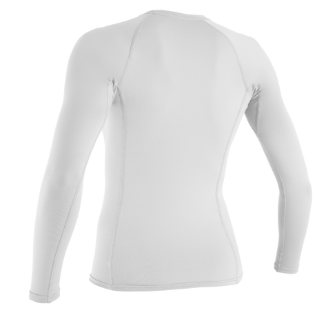 O'Neill Womens Basic Skins L/S Rash Vest - White-Rash Vests & Thermal Vests-troggs.com