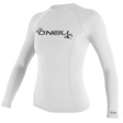 O'Neill Womens Basic Skins L/S Rash Vest - White-Rash Vests & Thermal Vests-troggs.com