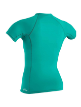 O'Neill Womens Basic Skins S/S Rash Vest - Light Aqua