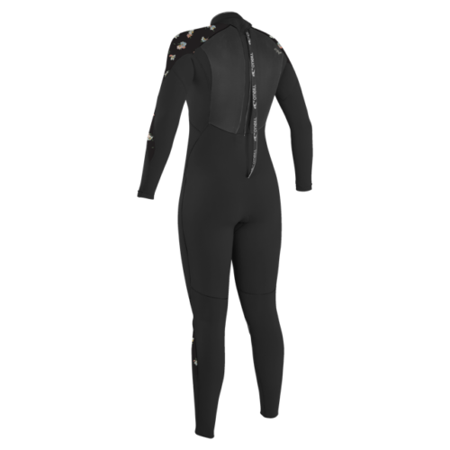O'Neill Womens Epic 5/4 Wetsuit - Black/Cindy Daisy-Womens Wetsuits-troggs.com