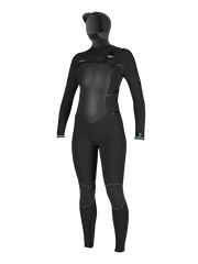 O'Neill Womens Psycho Tech 6/4+ Hooded Wetsuit - Black