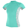 O'Neill Womens Sideprint S/S Rash Vest-Rash Vests & Thermal Vests-troggs.com