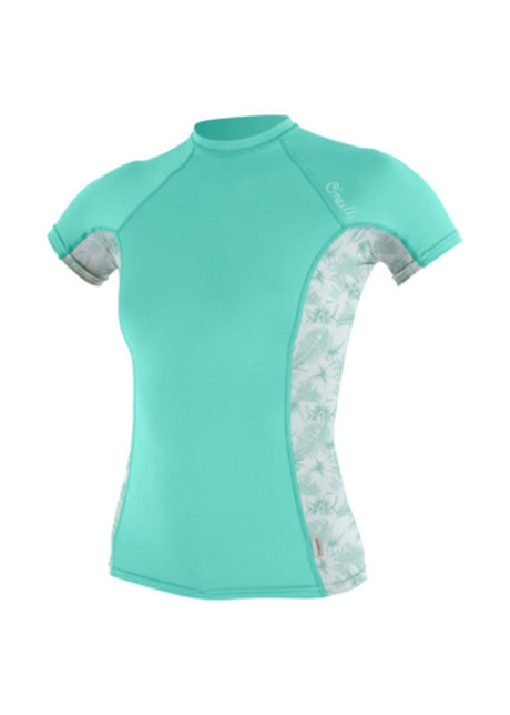 O'Neill Womens Sideprint S/S Rash Vest-Rash Vests & Thermal Vests-troggs.com