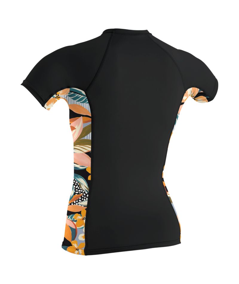 O'Neill Womens Sideprint S/S Rash Vest-Rash Vests & Thermal Vests-troggs.com