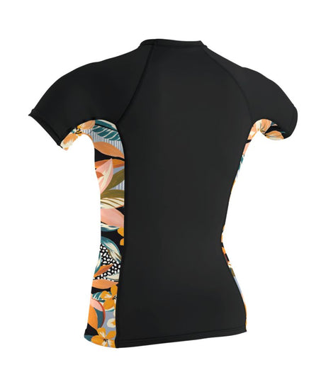 O'Neill Womens Sideprint S/S Rash Vest-Rash Vests & Thermal Vests-troggs.com