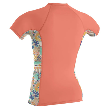 O'Neill Womens Sideprint S/S Rash Vest-Rash Vests & Thermal Vests-troggs.com
