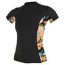 O'Neill Womens Sideprint S/S Rash Vest-Rash Vests & Thermal Vests-troggs.com