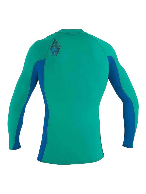 O'Neill Youth Premium Skins L/S Rash Vest - Baltic Green/Ocean