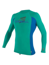 O'Neill Youth Premium Skins L/S Rash Vest - Baltic Green/Ocean
