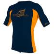O'Neill Youth Premium Skins S/S Rash Vest - Abyss/Blaze/Abyss-Rash Vests & Thermal Vests-troggs.com