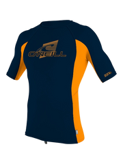 O'Neill Youth Premium Skins S/S Rash Vest - Abyss/Blaze/Abyss